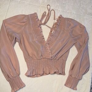 Ruffled Pink Women's Top